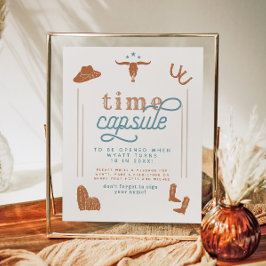 Poster WYNONA Burnt Orange Blue Cowboy Cápsula