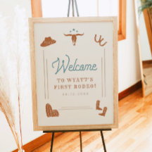 WYNONA Cowboy Primeiro Rodeo Aniversário Bem-vindo