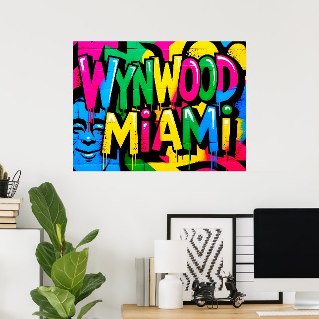 Poster Wynwood Miami Flórida (Escritório em casa)