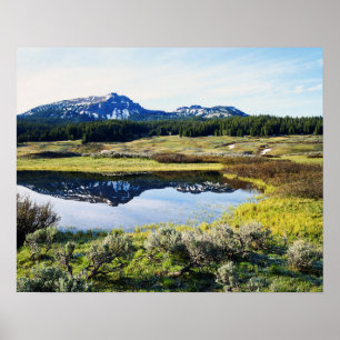 Pôster Wyoming, Montanhas Rochosas, Um pico de montanha