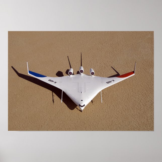 Poster X-48B Corpo da asa misturada Veículo aéreo não tri (Frente)