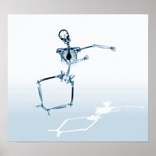 POSTER - X RAY SKELETON JOY LEAP BLUE (Frente)
