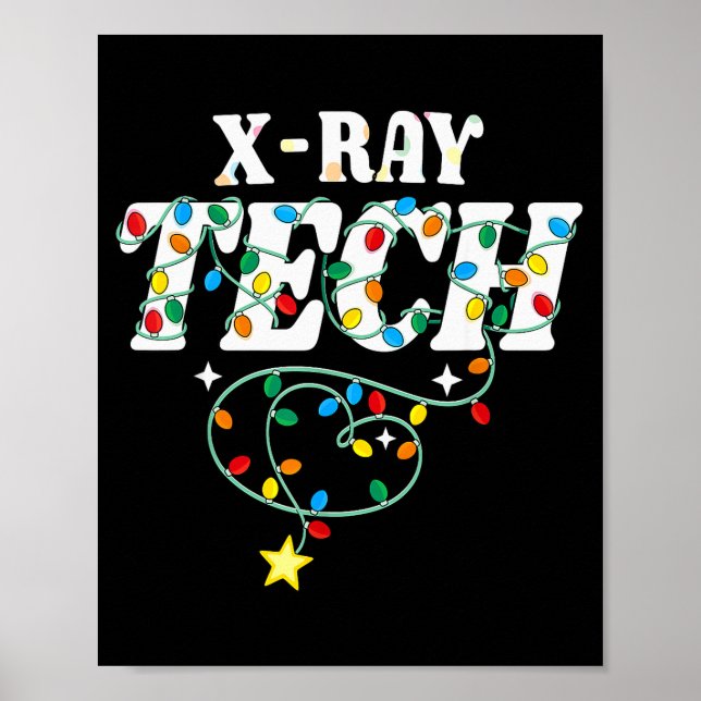 Poster X-ray Tech Christmas Radiologic Technologist Techs (Frente)