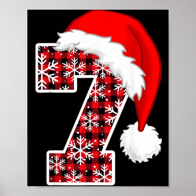 Poster Xadrez 6 7 Seis Sete Meme Natal Chapéu de Natal  (Frente)