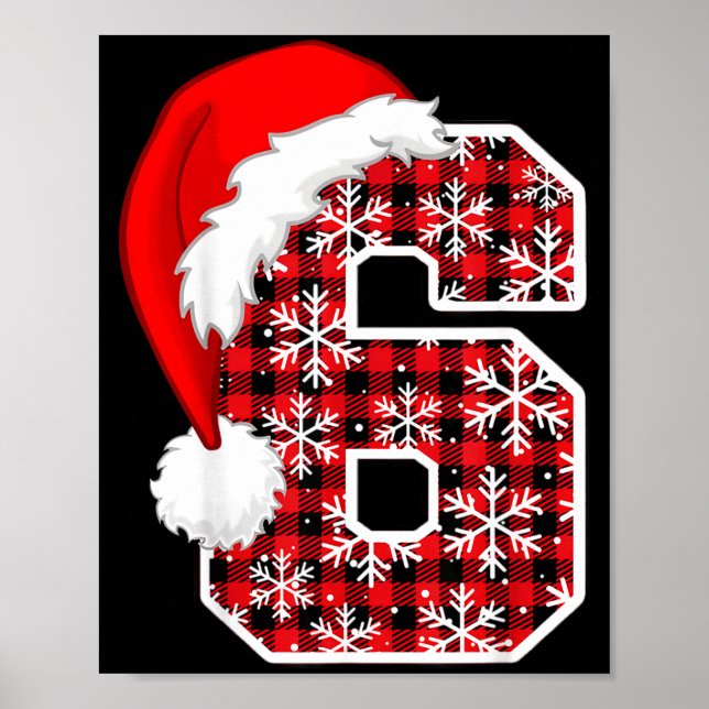 Poster Xadrez 6 7 Seis Sete Meme Natal Chapéu de Papai No (Frente)