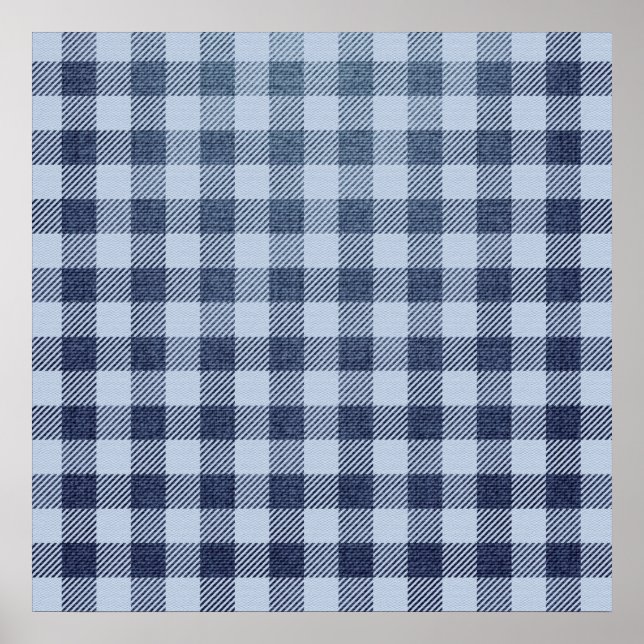 Poster Xadrez azul (Frente)