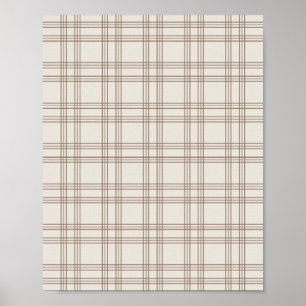 Poster Xadrez Bege e Marrom