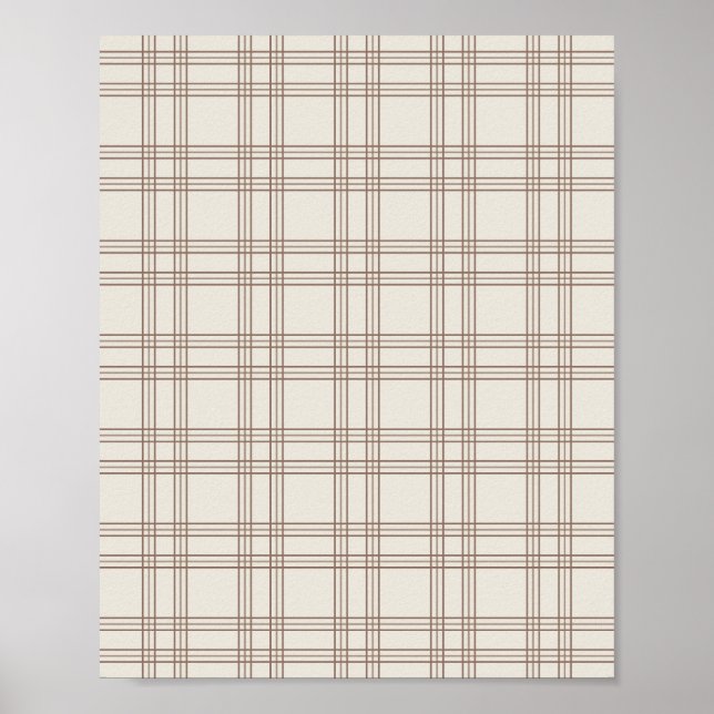 Poster Xadrez Bege e Marrom (Frente)