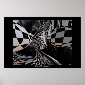 Pôster Xadrez com Timothy Leary