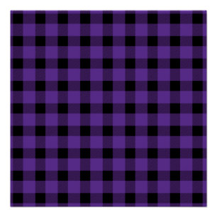 Pôster Xadrez de Lumberjack do País de Buffalo Roxo