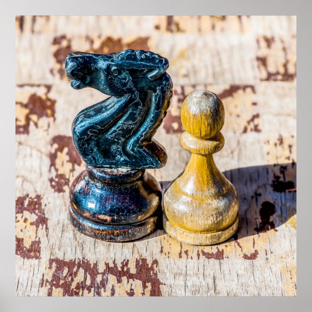 Poster Xadrez Pawn e Cavaleiro - Veteranos (Frente)