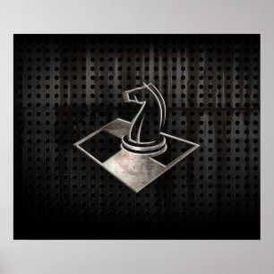 Pôster Xadrez; Preto Legal