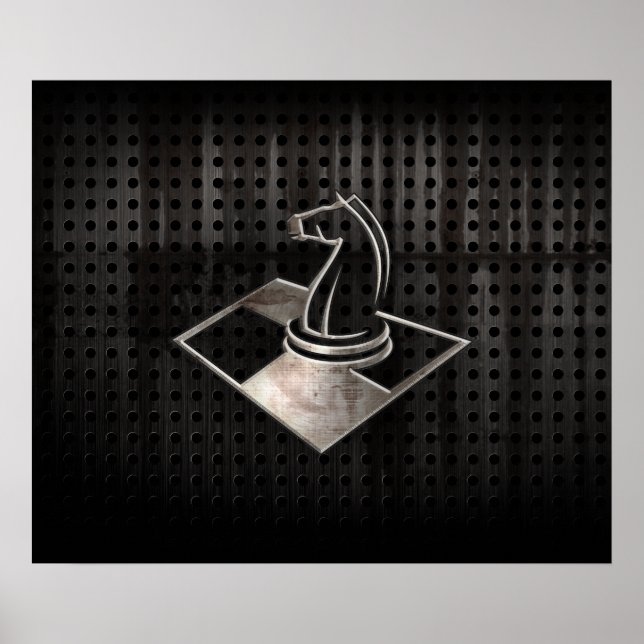 Pôster Xadrez; Preto Legal (Frente)