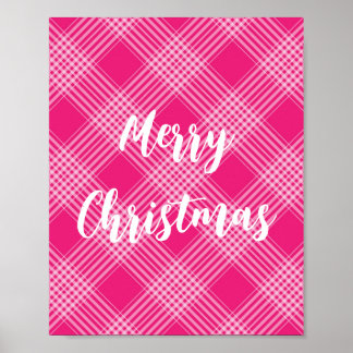 Poster Xadrez rosa Feliz Natal
