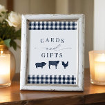 Poster Xadrez Rustic Blue "Cards and Gifts"<br><div class="desc">Poster de Xadrez Rustic Blue "Cards and Gifts"</div>