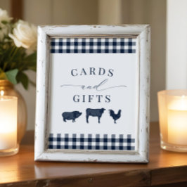 Poster Xadrez Rustic Blue "Cards and Gifts"