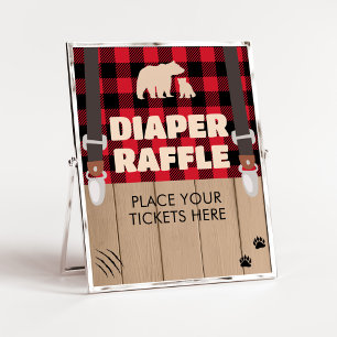 Poster Xadrez Vermelha Fralda de Lumberjack Raffle