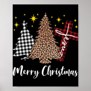 Poster Xadrez Xmas Árvore Cristã Cruz Jesus Cristo