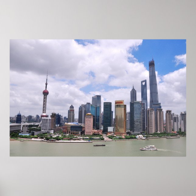 Poster Xangai, China skyline (Frente)