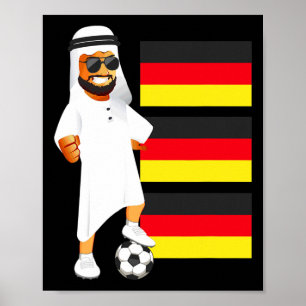 Poster Xeque Alemão Bandeira da Alemanha Futebol 