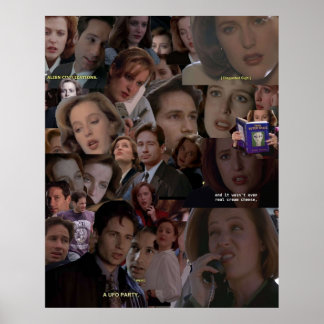 Poster XFiles Mulder e Scully Collage