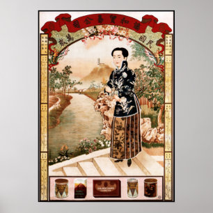 Poster XIAN HE O COMÉRCIO DE PRODUTOS Antiga Arte Public