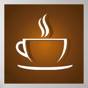Poster Xícara de café marrom