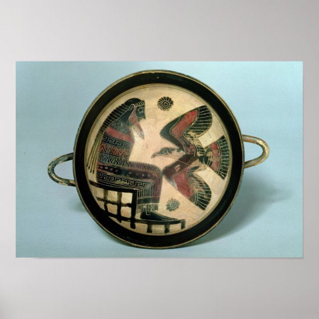 Pôster Xícara laconiana representando Zeus e águia (Frente)