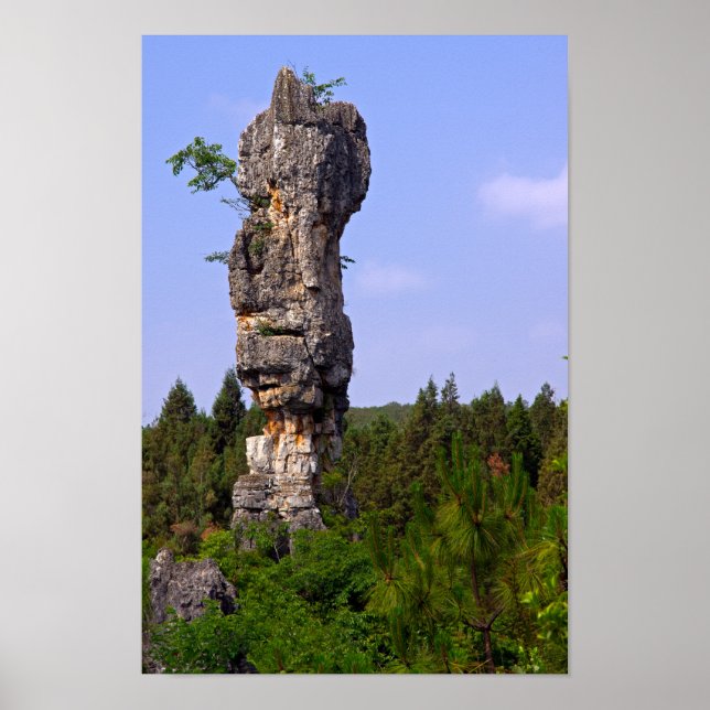Poster Xilim pinnacle Stone Forest - Yunnan, China, Ásia (Frente)