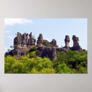 Poster Xilim pinnacle Stone Forest - Yunnan, China, Ásia