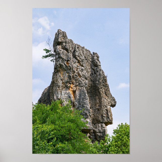 Poster Xilim pinnacle Stone Forest - Yunnan, China, Ásia (Frente)