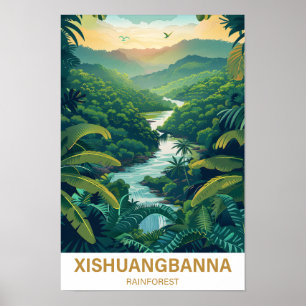 Poster Xishuangbanna RainForest Yunan Tiongkok Viagem