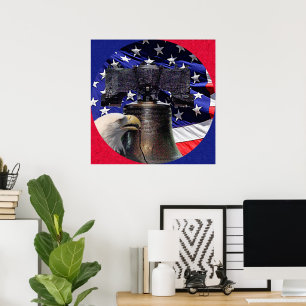 Poster XLG tamanho da águia-baleeira americana, d