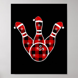 Poster Xma de Plaid Vermelho Preto Verde Natal Esportes B