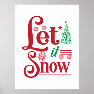 Poster Xmas Art Let Is Snow