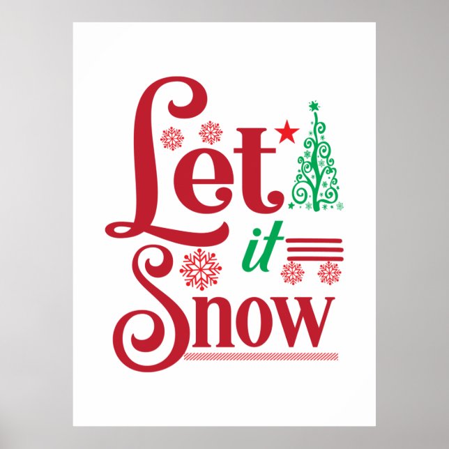 Poster Xmas Art Let Is Snow (Frente)