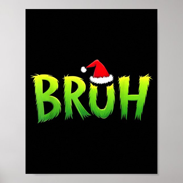 Poster Xmas Bruh Christmas Kids Teens Boys Funny Christma (Frente)