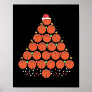 Poster Xmas de Terras de Natal de Basquete