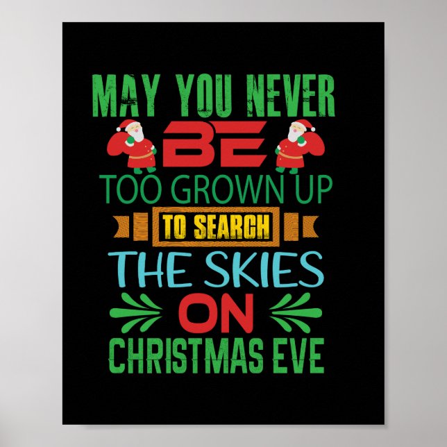 Poster Xmas Deu O Céu Na Véspera De Natal (Frente)