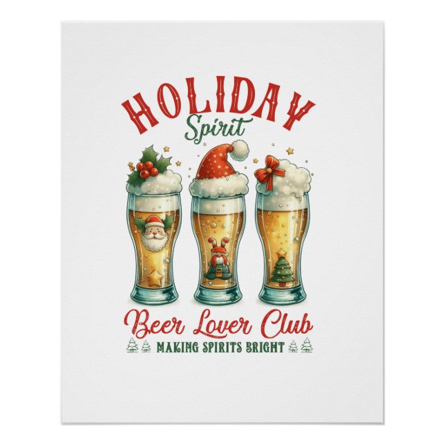 Pôster Xmas Gift Beer Lover Club (Frente)