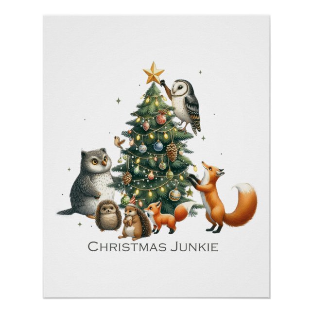 Pôster Xmas Gift Christmas Junkie (Frente)