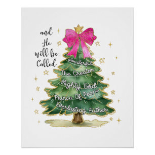 Pôster Xmas Gift E Ele Será Chamado De Feliz Natal