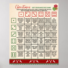 Poster Xmas Gift Exchange Roll Dice Game Ugly Sweater
