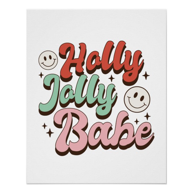 Pôster Xmas Gift Holly Jolly Babe (Frente)