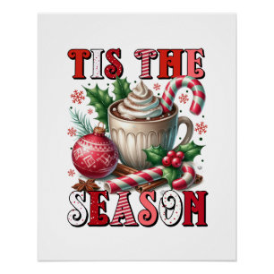 Pôster Xmas Gift Tis The Season Hot Cocoa