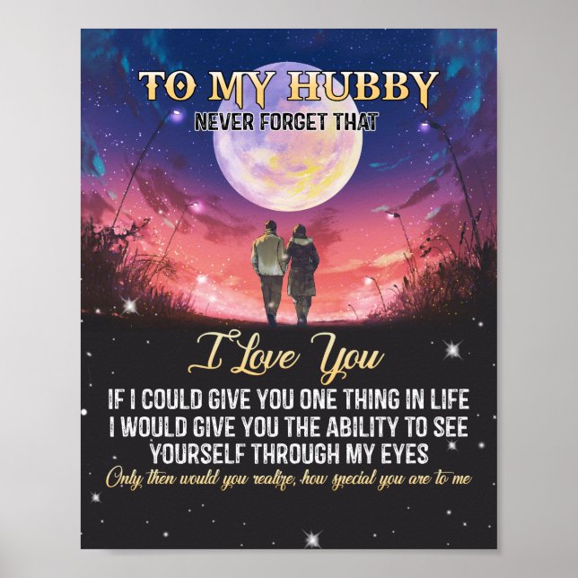 Poster Xmas Gift | To My Hubby I Love You (Frente)