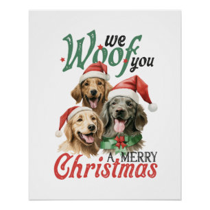 Pôster Xmas Gift Woof Felry Natal