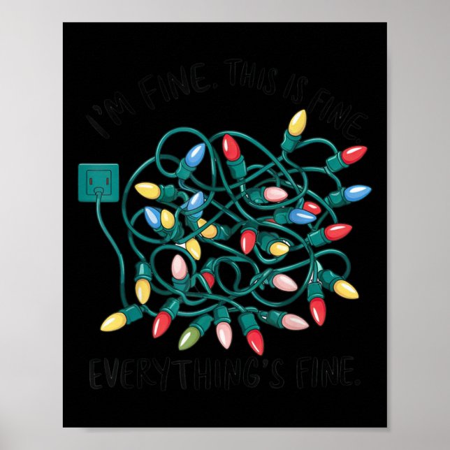 Poster Xmas I’m Fine Everything's Fine Tangled Christmas  (Frente)