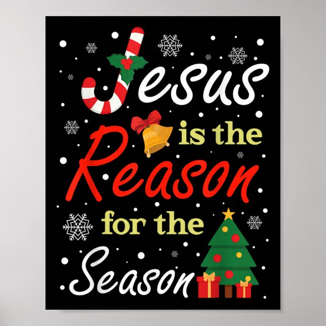Poster Xmas Jesus Is The Reason For The Season Christmas  (Frente)