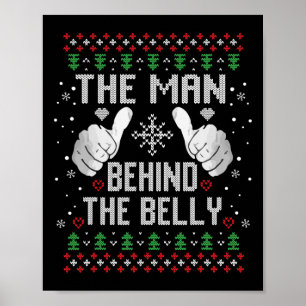 Poster Xmas Man Por Trás Do Anunciante De Gravidez Do Pai